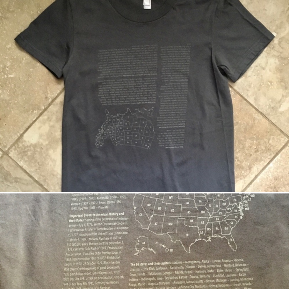 🆕 US History 😂 ‘Cheat Sheet’ T-Shirt - Med